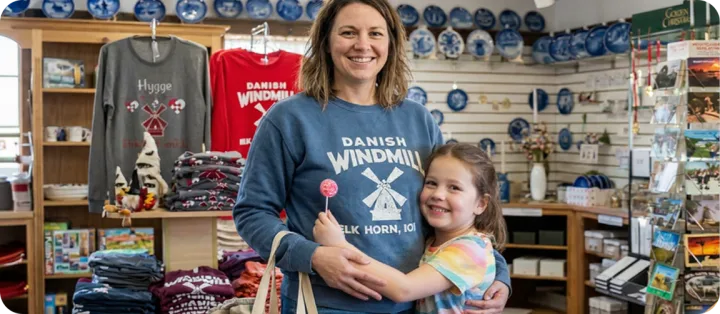 Parent and child in the Heritage Market