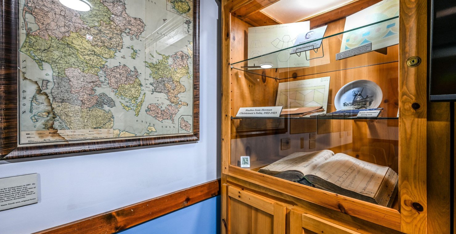 Museum display showing Museum Display Case Books.
