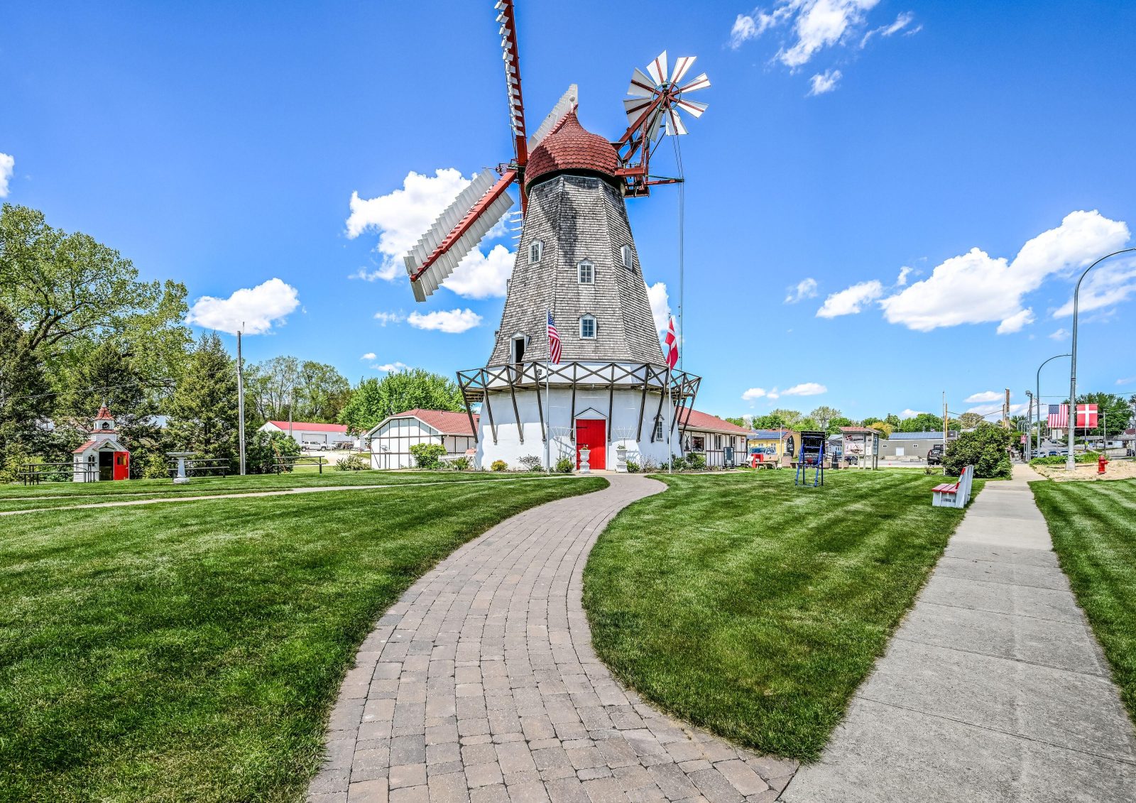 Danish Windmill campus image showing Front Path Exterior.