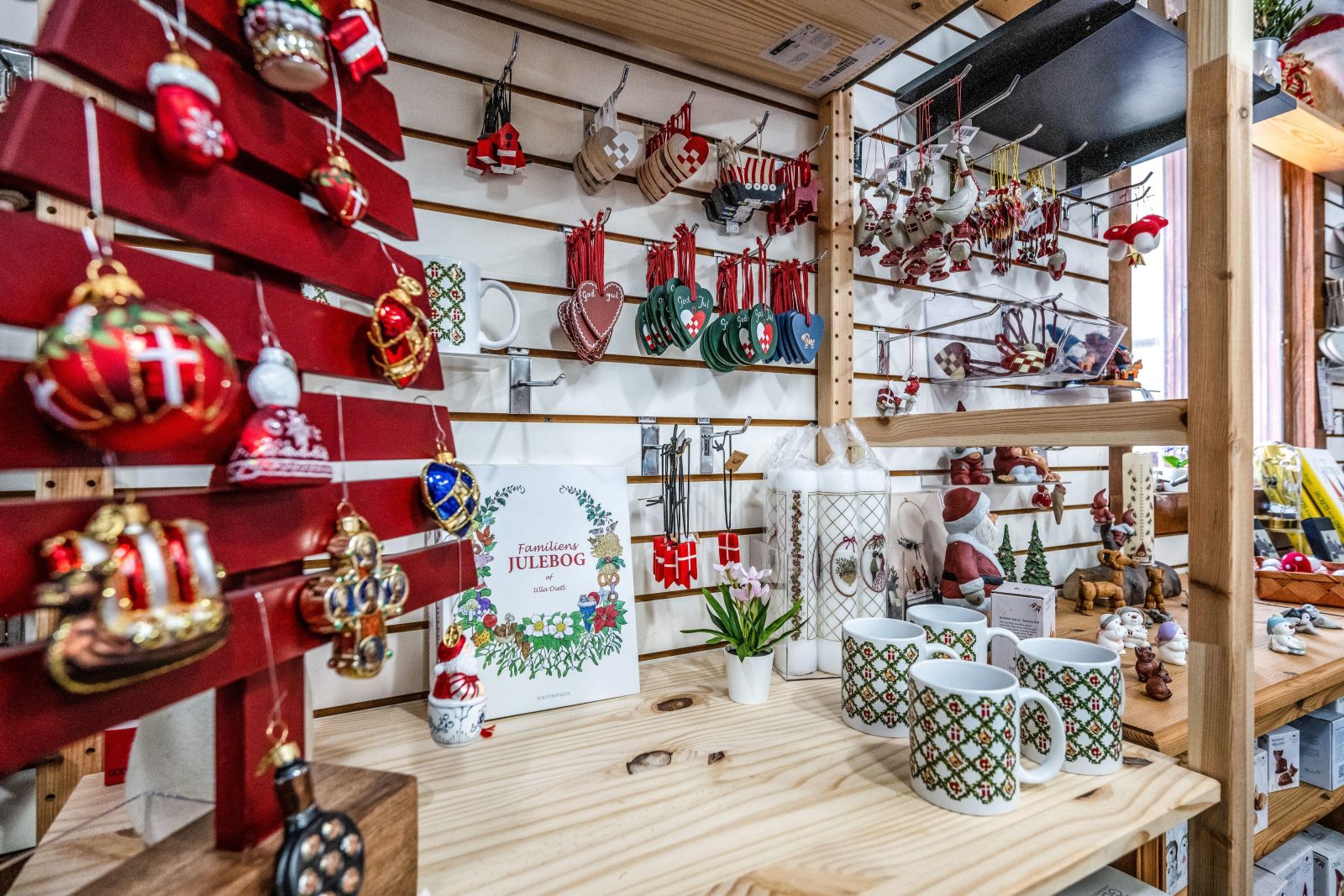 Heritage Market merchandise display showing Heritage Market Christmas Table Display.