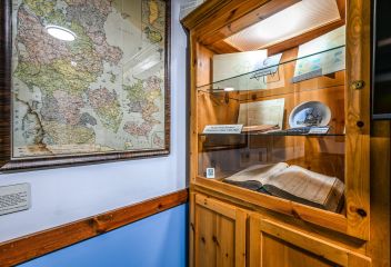 Museum display showing Museum Display Case Books.