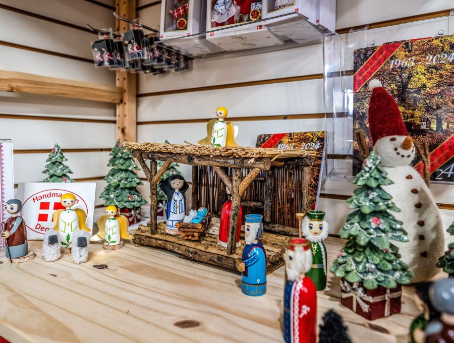 Heritage Market merchandise display showing Heritage Market Christmas Display.