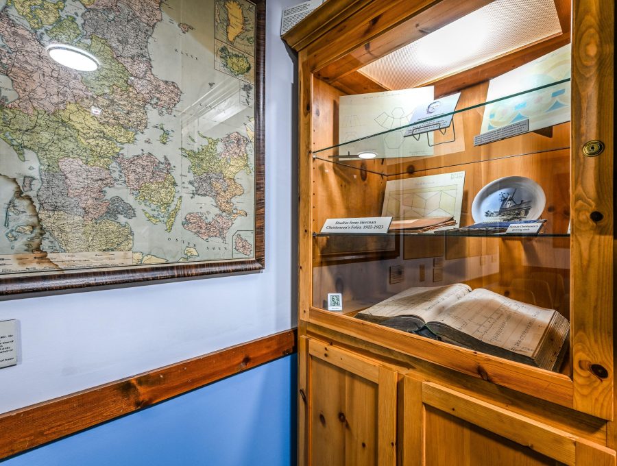 Museum display showing Museum Display Case Books.