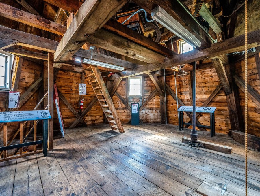 Interior windmill detail showing Timber Interior.