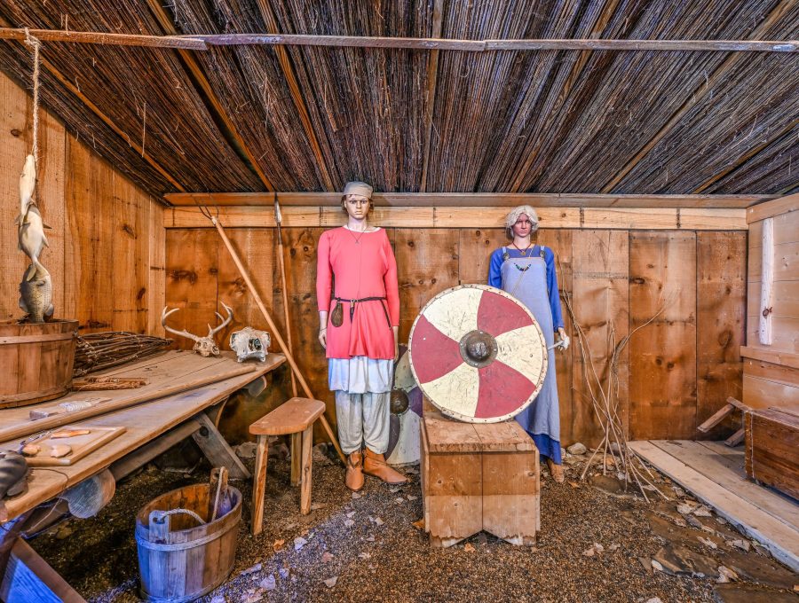 Interior windmill detail showing Viking Hut Interior.