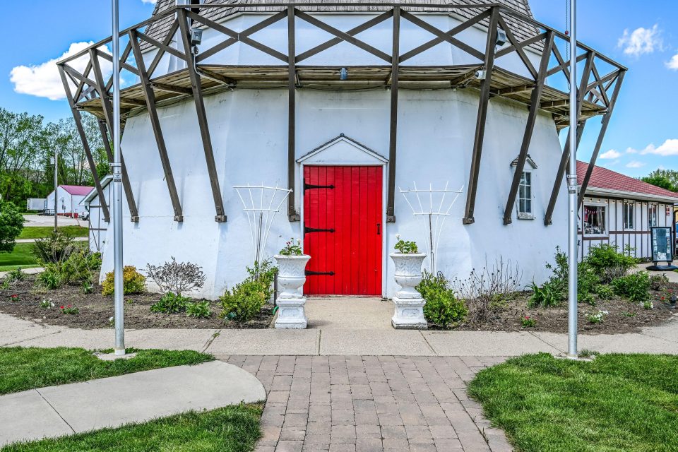 Danish Windmill campus image showing Red Door Exterior.