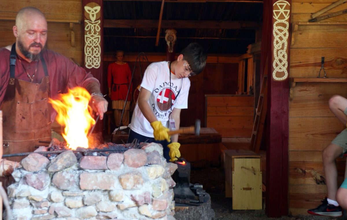 Community event image showing Live Blacksmithing.