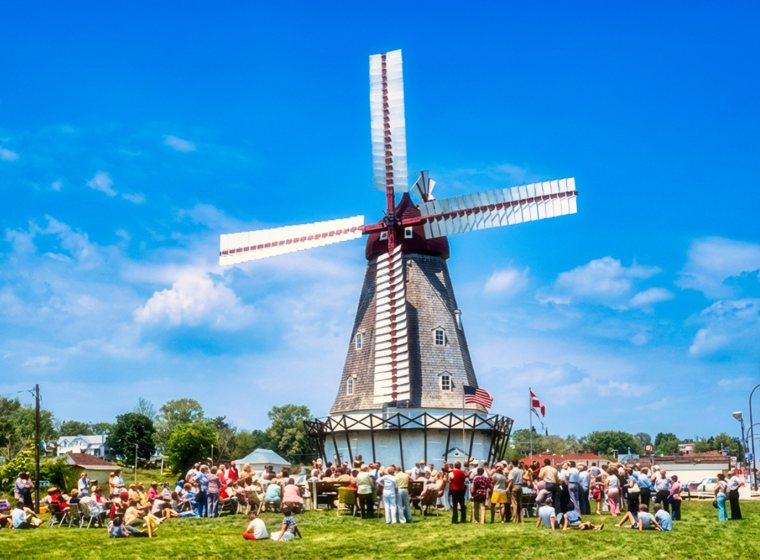 Hero image showing Historic Windmill Festival.