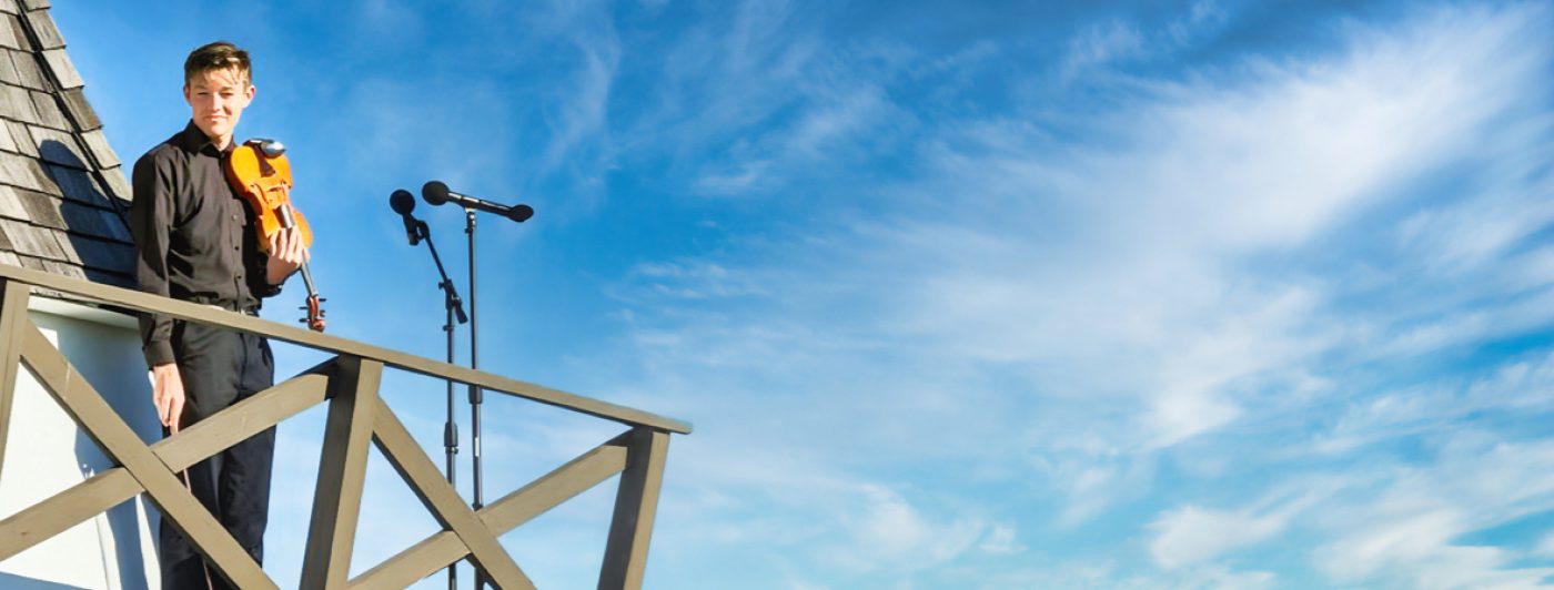 Danish Windmill image showing Violin Guy.