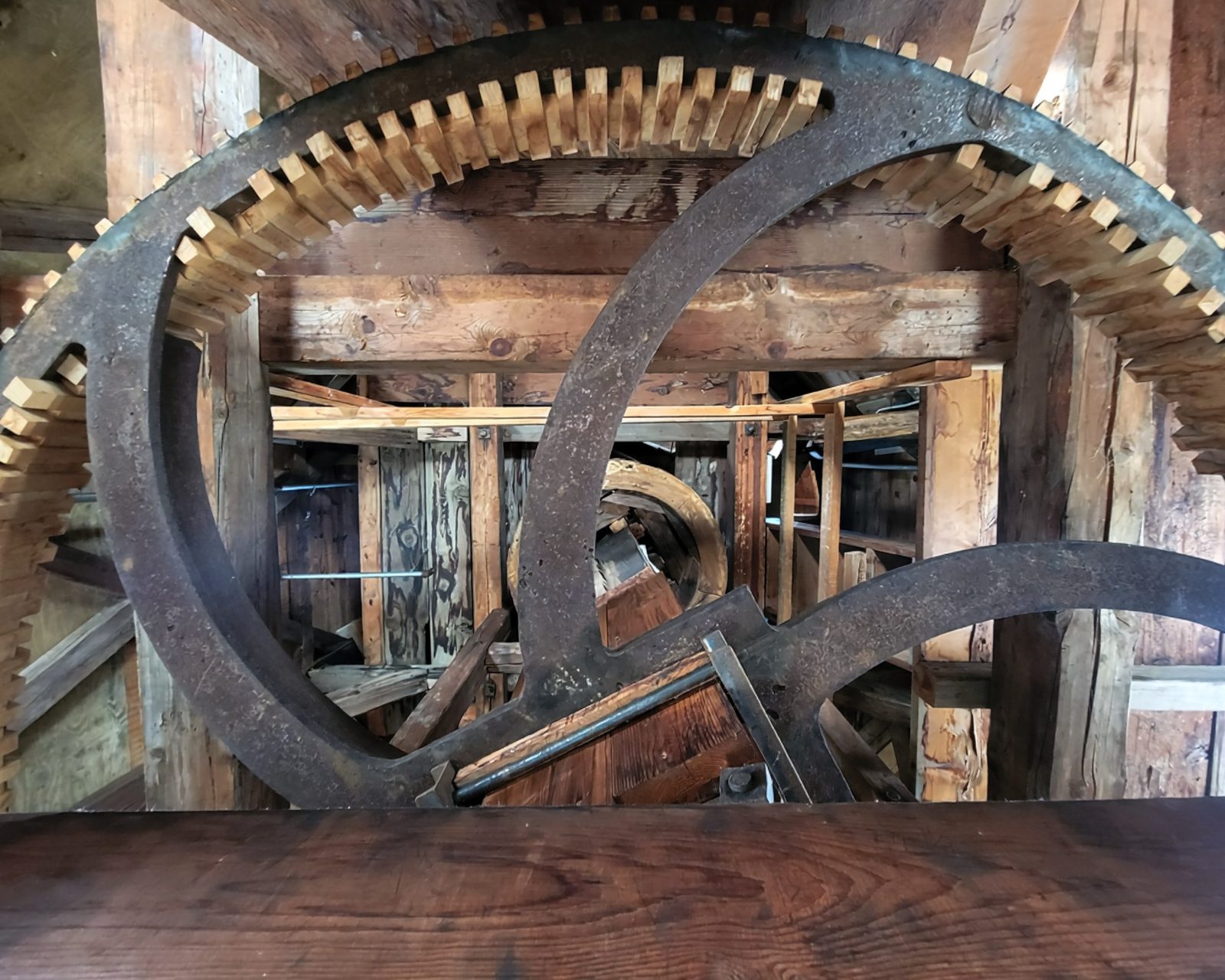 Interior windmill detail showing Big Gear Good.