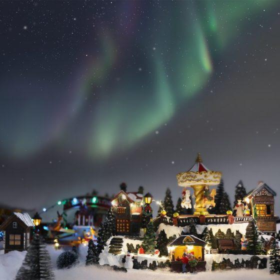 Danish Windmill event scene showing Event Julefest Christmas Town2 Mobile.