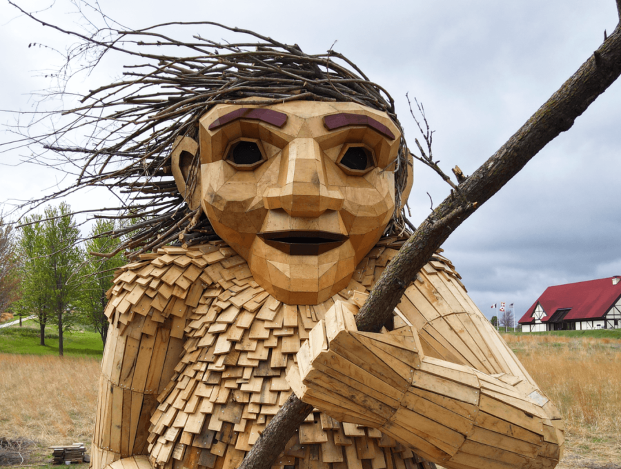Thomas Dambo's Troll in Elkhorn Iowa